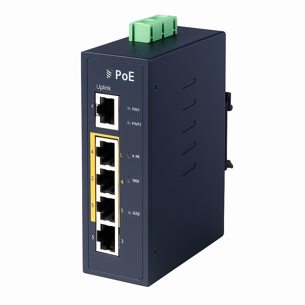 سويتش PoE بـ 4 منافذ + منفذ Uplink